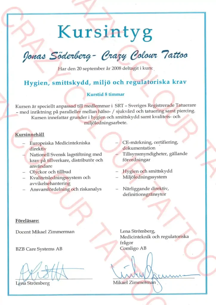 Hygien & smittskydds kurs